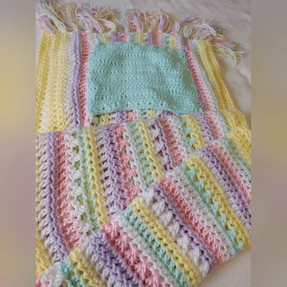 Multicolor Striped Knit Scarf - Picture 2 of 4